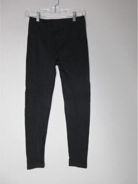 Gaiam Girls Stretch Mid Rise Leggings Skinny Leg Elastic Waist Size M Black